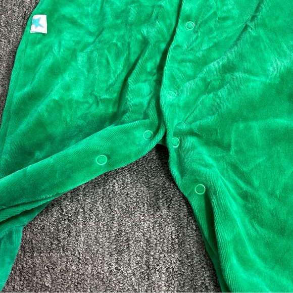 Vintage Baby's First Christmas Romper One Piece Size 6 Months Red Green Velvet - Picture 8 of 10
